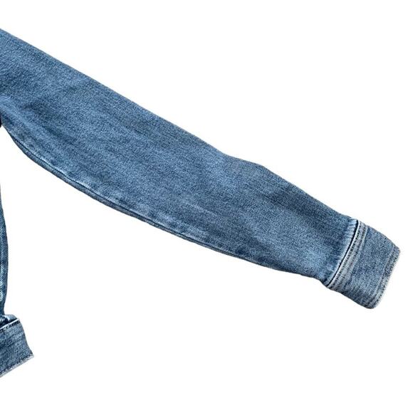 Tommy Hilfiger SPELLOUT Logo Denim Jean Jacket Button Up Classic Streetwear XXS - Picture 9 of 16